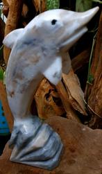 Beeld dolfijn sculptuur natuursteen handgemaakt, Antiek en Kunst, Ophalen of Verzenden