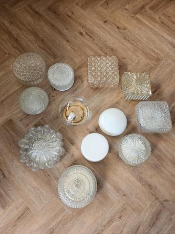 Vintage plafonnière RZB,glashütte,helena tynell, bubble glas beschikbaar voor biedingen