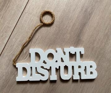 Houten deurhanger - don’t disturb - houten tekst - hanger beschikbaar voor biedingen