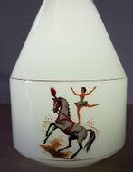 Vintage opaline kinderkamer hanglamp, Gebruikt, Vintage, Ophalen of Verzenden, Glas