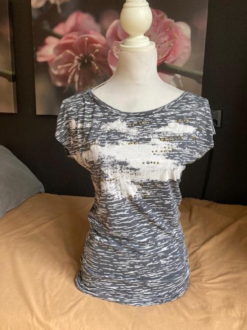 Mooie grijze top van Object, Kleding | Dames, Tops, Gedragen, Maat 34 (XS) of kleiner, Grijs, Korte mouw, Verzenden