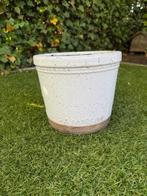 Riviera Maison - Marseille Pot M - Bloempot - Wit - Keramiek, Tuin en Terras, Rond, Binnen, Ophalen of Verzenden, Zo goed als nieuw