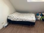 Antraciet stoffen  tweepersoonsbed 140x200, Huis en Inrichting, Slaapkamer | Bedden, Ophalen, Gebruikt, Tweepersoons, 140 cm