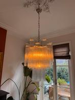 Vintage Italiaanse kandelaar/hanglamp murano glas, Huis en Inrichting, Lampen | Hanglampen, Verzenden, Zo goed als nieuw, Glas