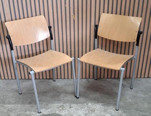 4 x Vintage schoolstoelen houten cafe bistro stoelen retro, Huis en Inrichting, Stoelen, Zo goed als nieuw, Vijf, Zes of meer stoelen