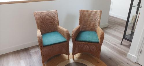 lloyd loom eetkamerstoelen twee stuks, Huis en Inrichting, Stoelen, Gebruikt, Twee, Overige materialen, Bruin, Ophalen