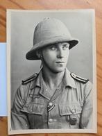 Portraitfoto Wehrmacht tropenhelm, Verzamelen, Militaria | Tweede Wereldoorlog, Verzenden, Landmacht, Duitsland