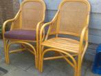 2 Rotan stoelen, Huis en Inrichting, Stoelen, Ophalen, Bruin