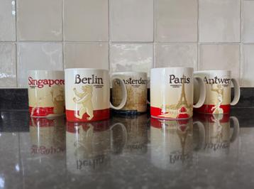 Set van 5 originele Starbucks City Mugs - Nieuw! beschikbaar voor biedingen