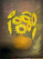 Olieverf schilderij Zonnebloemen, Ophalen of Verzenden