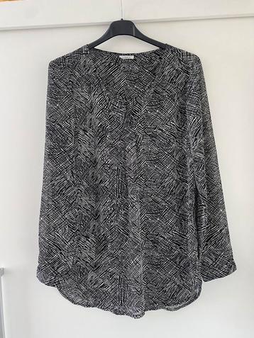 ONLY dames zwart wit boho patroon tuniek blouse top mt 40 beschikbaar voor biedingen