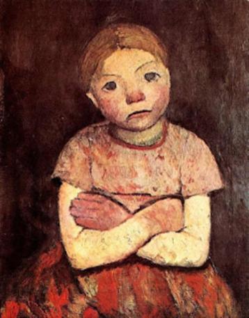 Poster Meisje met gekruiste armen – Paula Modersohn-Becker beschikbaar voor biedingen
