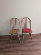 Eetkamerstoel acacia  2 stuks, Huis en Inrichting, Stoelen, Ophalen, Twee, Bruin, Zo goed als nieuw