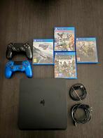 Playstation 4 slim 500GB *zie beschrijving*, Ophalen, Met 2 controllers, Slim, 500 GB