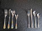 2x kinder bestek setjes, Ophalen, Gebruikt, Rvs of Chroom, Vaatwasserbestendig