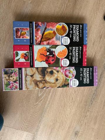 Diamond Painting - 3 Stuks Nieuw in Verpakking beschikbaar voor biedingen