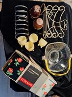 Retro keuken blikjes rekjes eierdopjes, Ophalen, Gebruikt