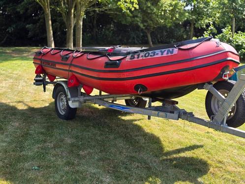 Rubberboot quicksilver 3,6m met kar, Watersport en Boten, Rubberboten, Zo goed als nieuw, Quicksilver, Aluminium, Minder dan 70 pk