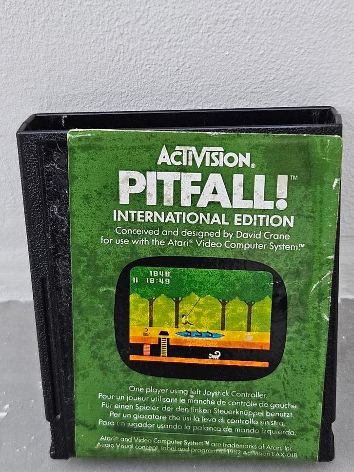 Atari 2600 Pitfall! International Edition, Spelcomputers en Games, Games | Atari, Gebruikt, Atari 2600, Avontuur en Actie, 1 speler