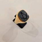 Vintage 14 karaats gouden vrijmetselaarsring geelgoud, 20 of groter, Heer, Ophalen of Verzenden, Zo goed als nieuw