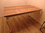 Steigerhouten tafel met witte poten - 150x90cm, Ophalen, 50 tot 100 cm, 150 tot 200 cm, Rechthoekig