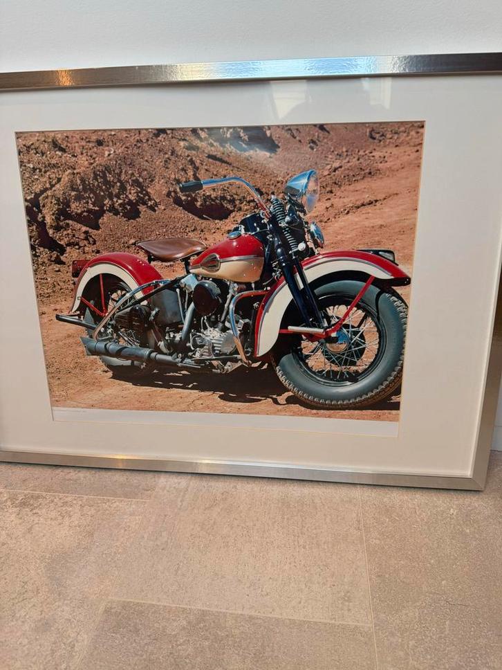 Harley Davidson FL Knucklehead 1947 poster, Verzamelen, Posters, Zo goed als nieuw, Overige onderwerpen, A1 t/m A3, Overige vormen