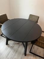 120cm doorsnee zwarte ronde eettafel Denver, Huis en Inrichting, Tafels | Eettafels, Ophalen, 100 tot 150 cm, Rond, Zo goed als nieuw