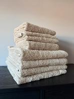 Set badkamer handdoeken 8 stuks beige *HIT*, Ophalen of Verzenden, Gebruikt, Beige, Handdoek