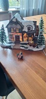 Kerst Huisjes Water Molen met licht en beweging, Ophalen