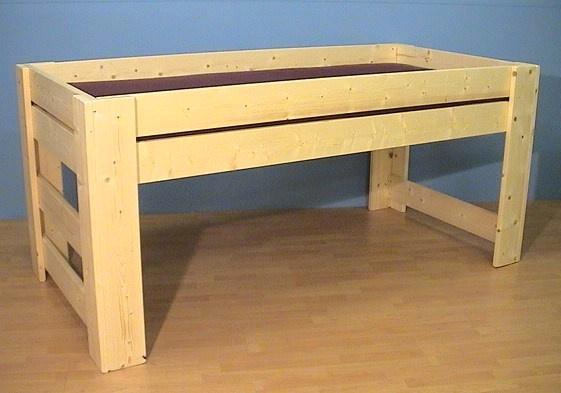 Massief houten hoogslaper. Superstevig !, Kinderen en Baby's, Kinderkamer | Bedden, Nieuw, 180 cm of meer, 85 tot 100 cm, Lattenbodem