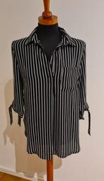 H&M zwarte blouse met witte strepen maat S, Nieuw, Ophalen of Verzenden, Maat 36 (S)