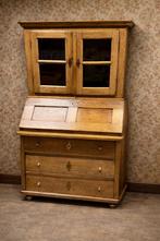 Antiek eiken bureau buro met opstand bovenstuk, Ophalen, Manuel, Manuel, Info@