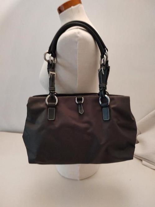 K438 ABRO accessories bruine schoudertas van nylon en PU led, Sieraden, Tassen en Uiterlijk, Tassen | Damestassen, Zo goed als nieuw