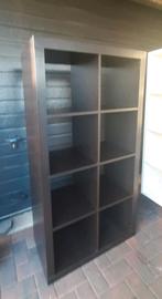 Ikea kallax / expedit 2x4  zwart / bruin, Ophalen, Hout, Overige typen