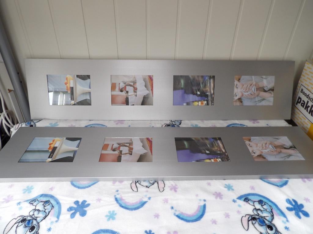 nieuw 2x grote RVS fotolijsten 115 x 26 cm, Ophalen, Nieuw