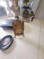 Antiek bronzen Victoriaans fotolijstje foto 1 t/m 3