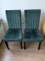 Eetkamerstoelen velvet green, Huis en Inrichting, Stoelen, Ophalen, Gebruikt, Overige kleuren, Velvet green