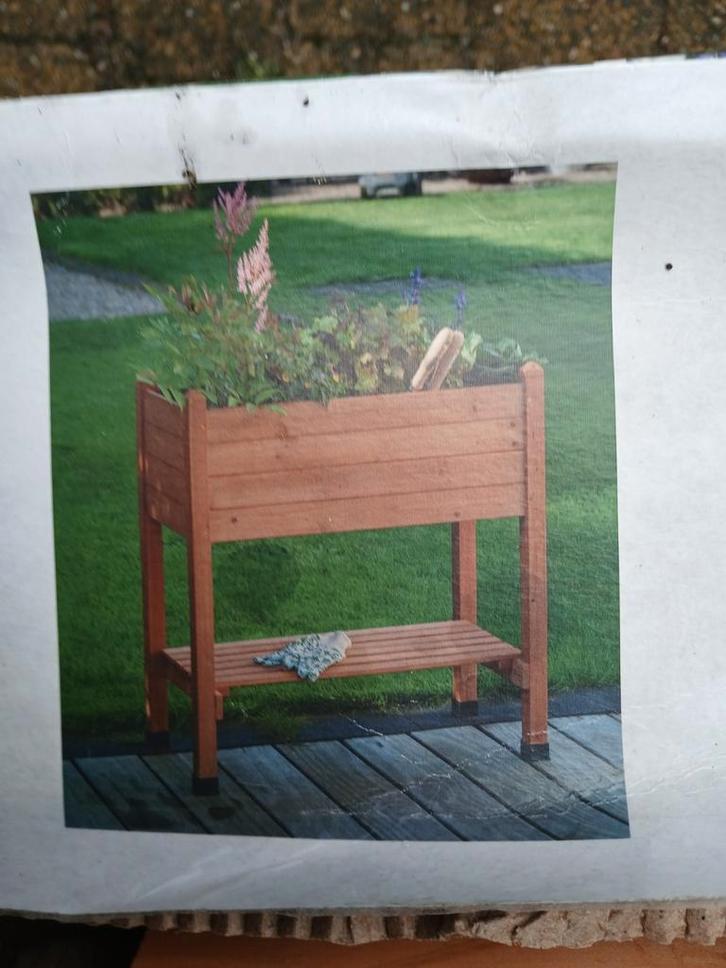 Verhoogd tuinbed / Kweektafel - Ideaal voor o.a.balkon!, Tuin en Terras, Bloembakken en Plantenbakken, Nieuw, Hout, Balkon, Tuin