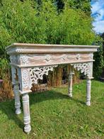 Sidetable romantico - houtsnijwerk, Ophalen, 100 tot 150 cm, Www.ibizasfeer.nl, Info@ibizasfeer.nl