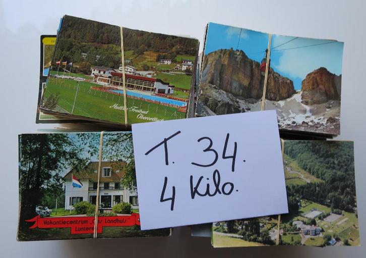 Partij 34 (T) 4 kilo allerhande Ansichten, Verzamelen, Ansichtkaarten | Themakaarten, Gelopen, Overige thema's, Ophalen