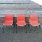 3 x stapelstoelen kantine stapelbare partij stoelen, Ophalen, Gebruikt, Bruin, Vijf, Zes of meer stoelen