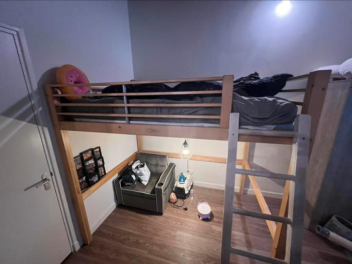Ikea Hoogslaper 140x200 - Fjelldal, Huis en Inrichting, Slaapkamer | Stapelbedden en Hoogslapers, Gebruikt, Hoogslaper, 140 cm