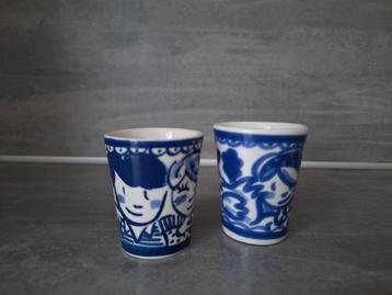 2 Blond Amsterdam Delfs Blauw eierdopjes beschikbaar voor biedingen