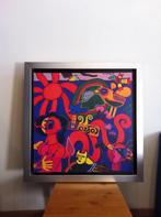 Schilderij Corneille Cobra incl. zilveren lijst 72cm x 72cm, Ophalen