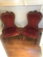 Twee antieke Biedermeier breistoelen 19e eeuw, Ophalen
