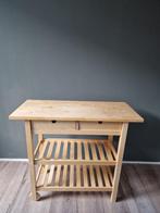 Ikea Förhöja eikenhouten roltafel keukenelement, Huis en Inrichting, Ophalen, 50 tot 100 cm, Zo goed als nieuw, Minder dan 100 cm