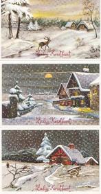 Kerstmis, 8 X., Verzamelen, Ansichtkaarten | Themakaarten, Verzenden, 1940 tot 1960, Ongelopen, Feest(dag)
