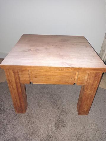 Teak houten bijzet tafel