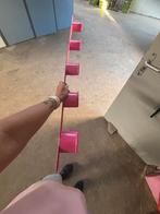Hoofdstel haken 5 op rij roze, Ophalen of Verzenden, Nieuw