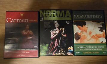 Opera DVD Collectie - Carmen, Norma, Madama Butterfly beschikbaar voor biedingen